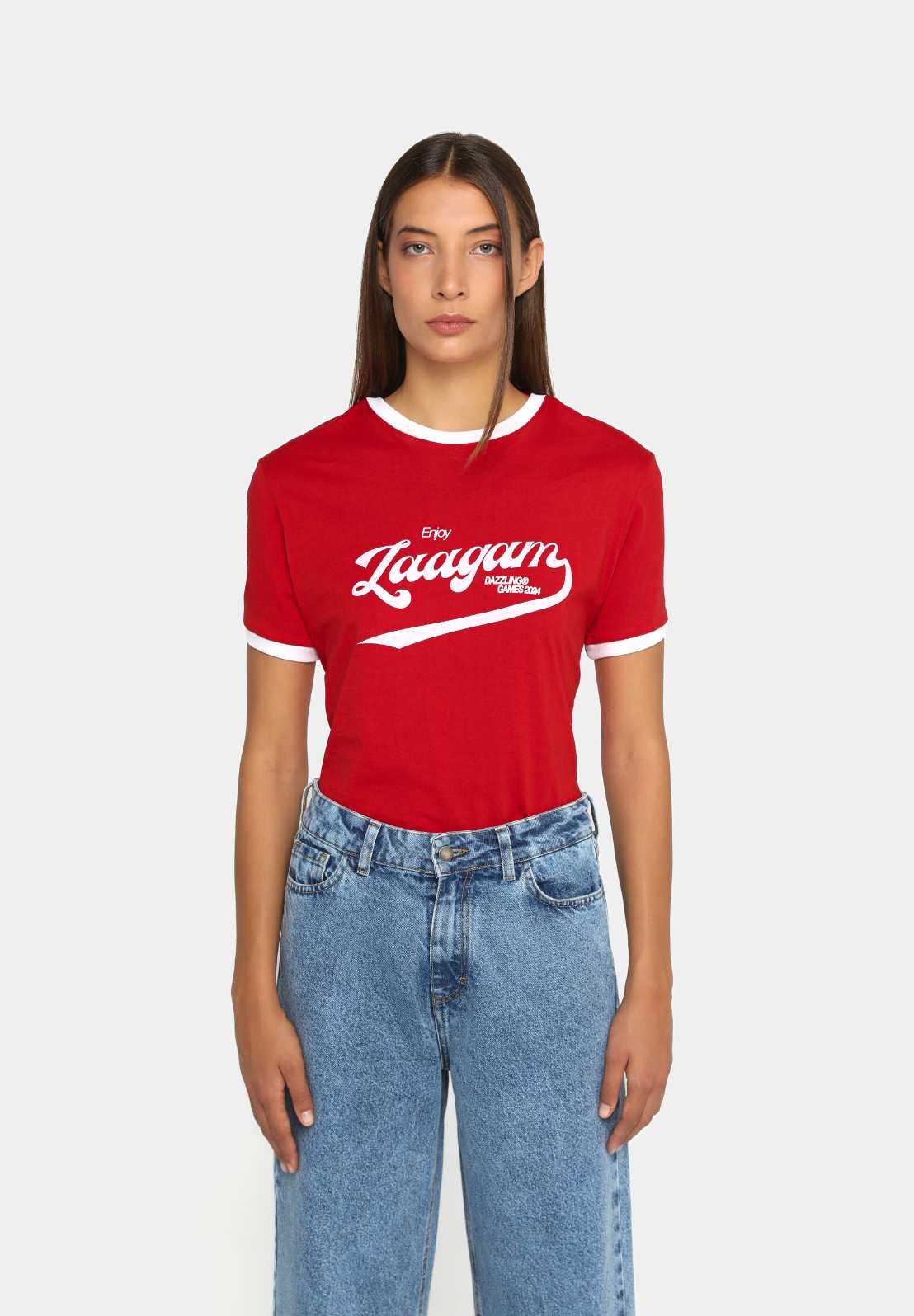 Olympia Red Fitted T - Shirt