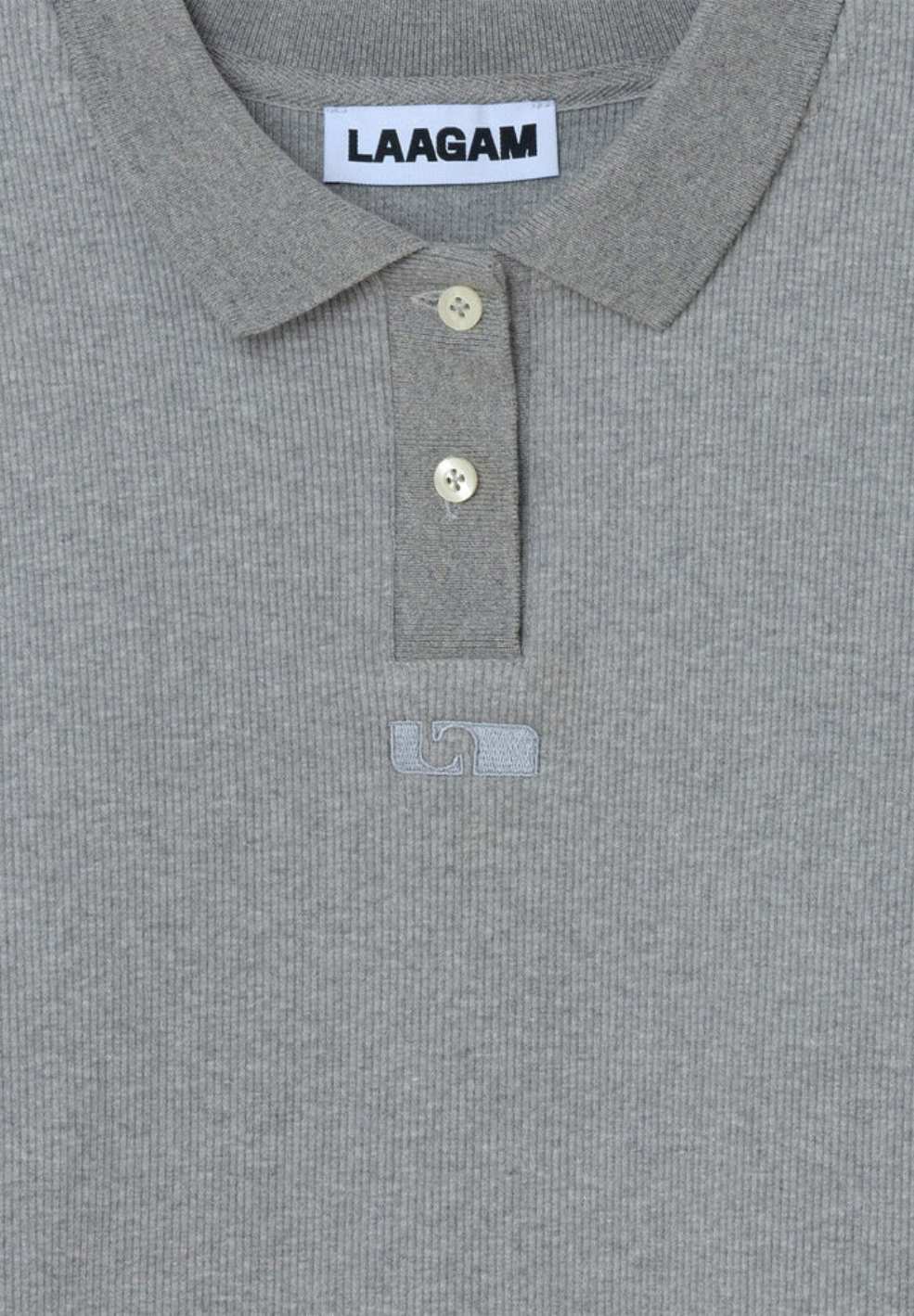 Erya Polo Shirt Grey-Tops- by Laagam- Verse Amsterdam