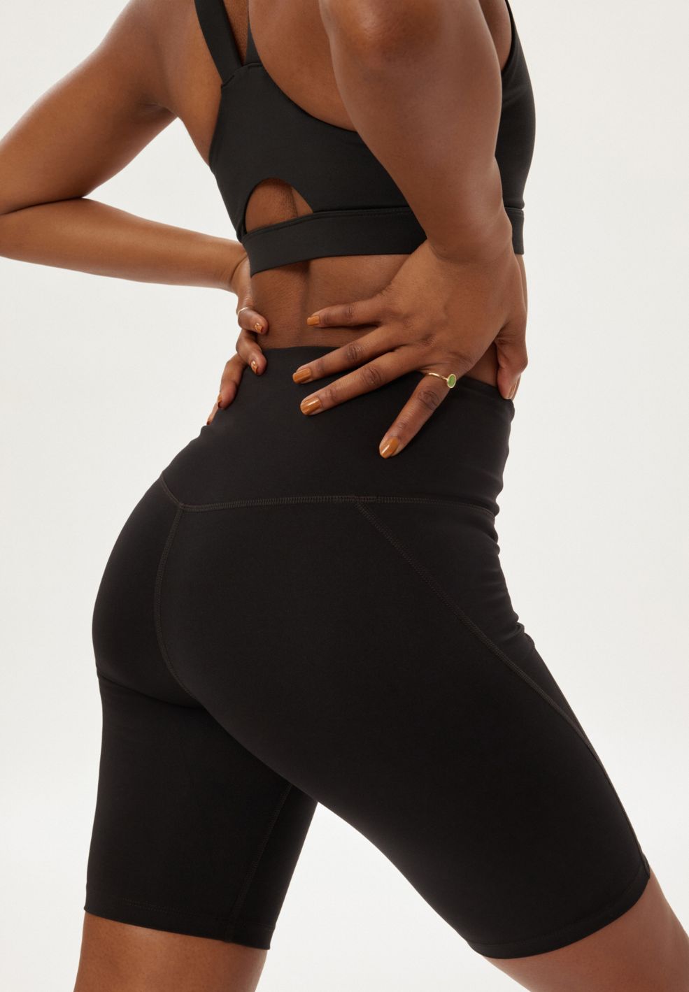 Compressive High Rise Bike Shorts Black By Girlfriend Collective Shop Online