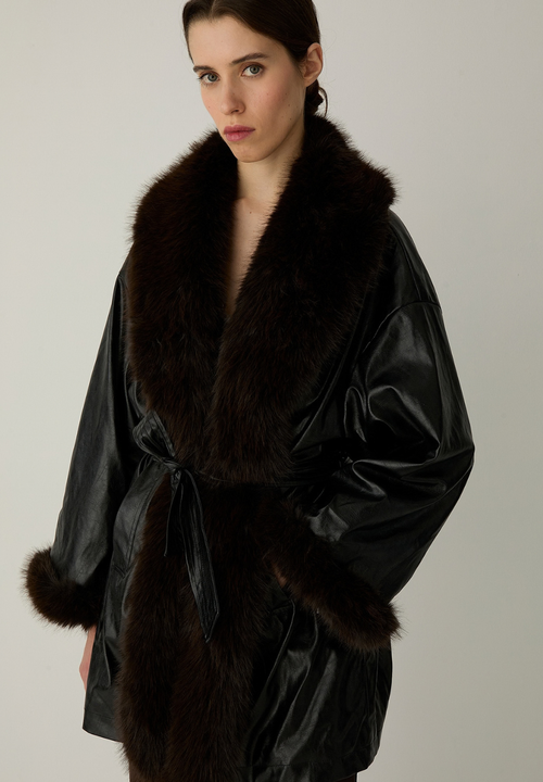 Oriane Black Short Coat
