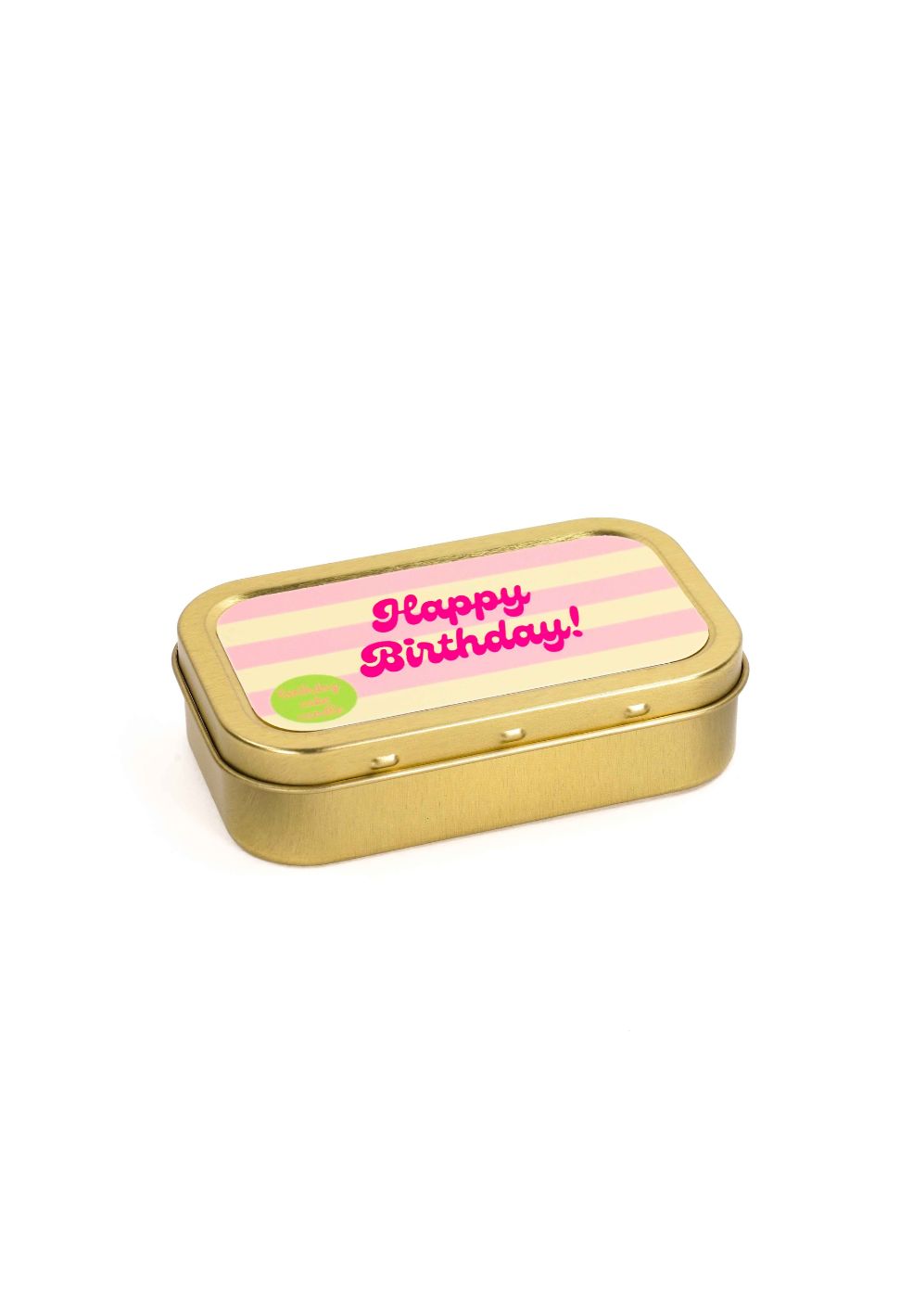 Happy Birthday Cake Tin Candle