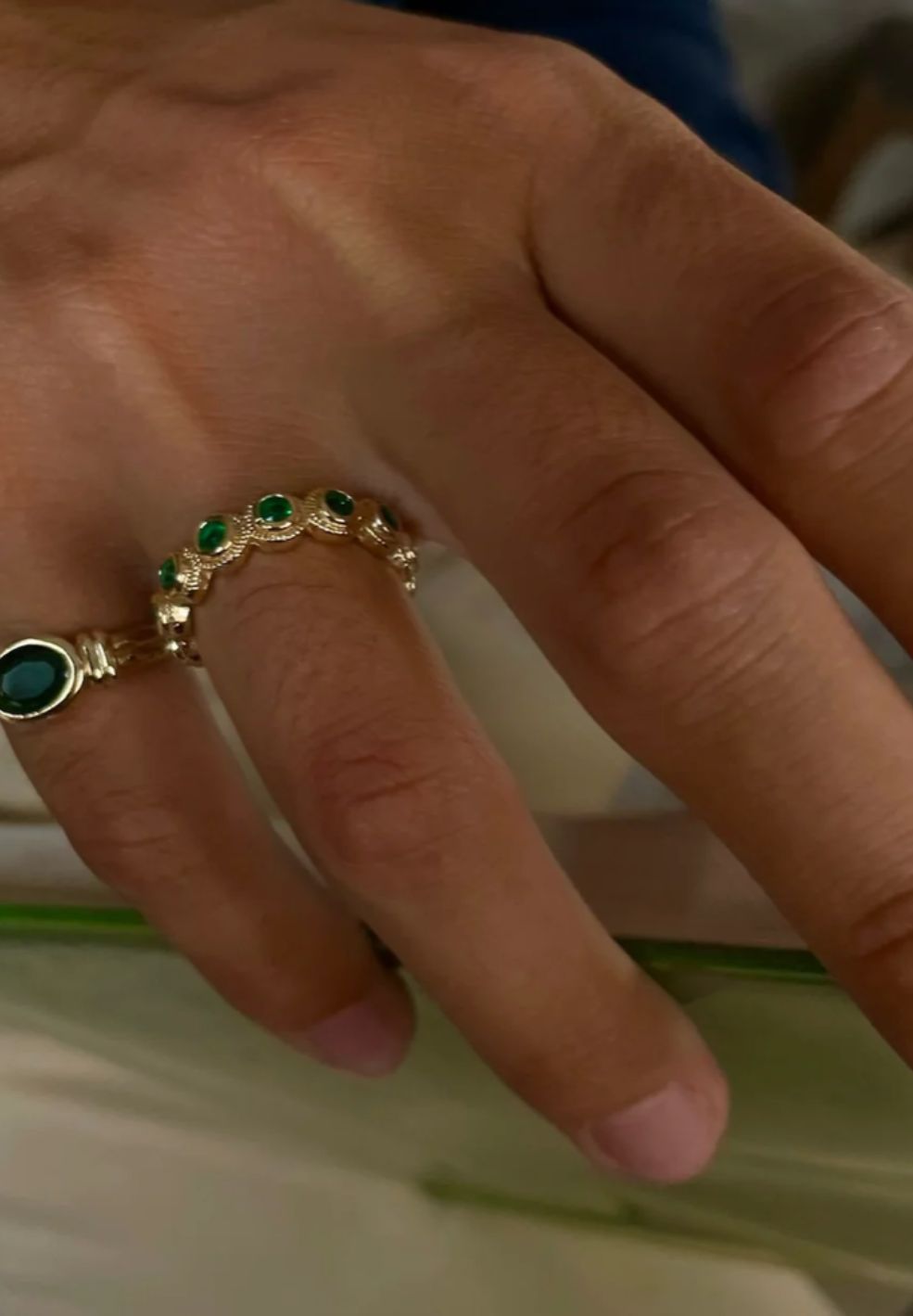 Nomeolvides Emerald Ring Gold