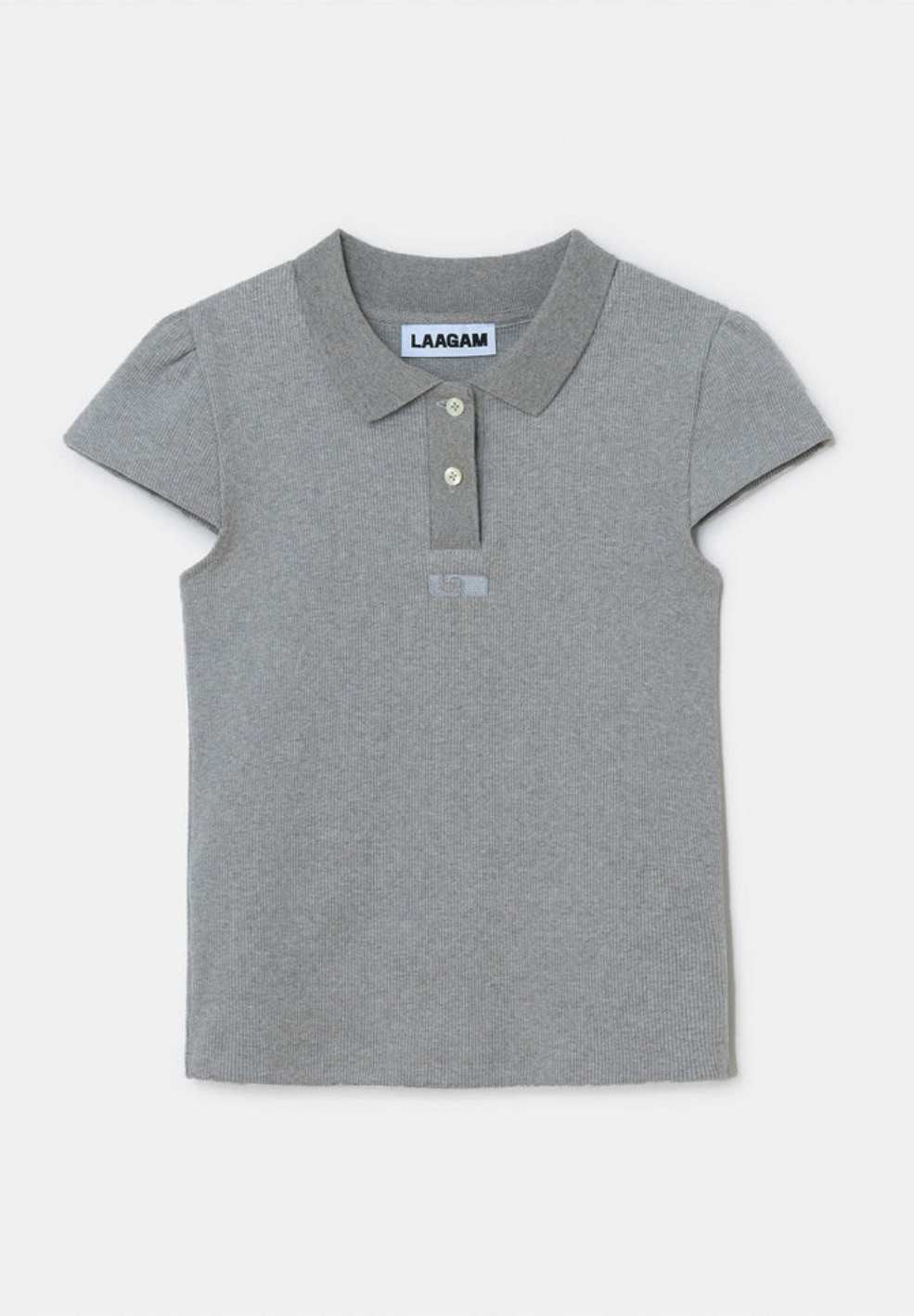 Erya Polo Shirt Grey-Tops- by Laagam- Verse Amsterdam