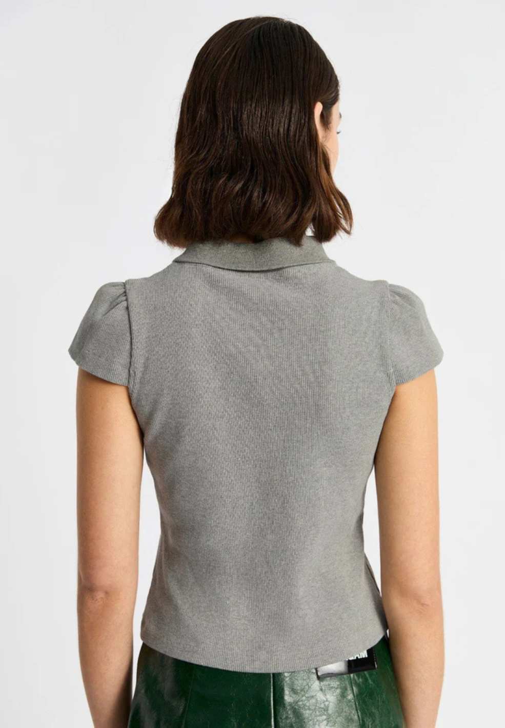 Erya Polo Shirt Grey-Tops- by Laagam- Verse Amsterdam
