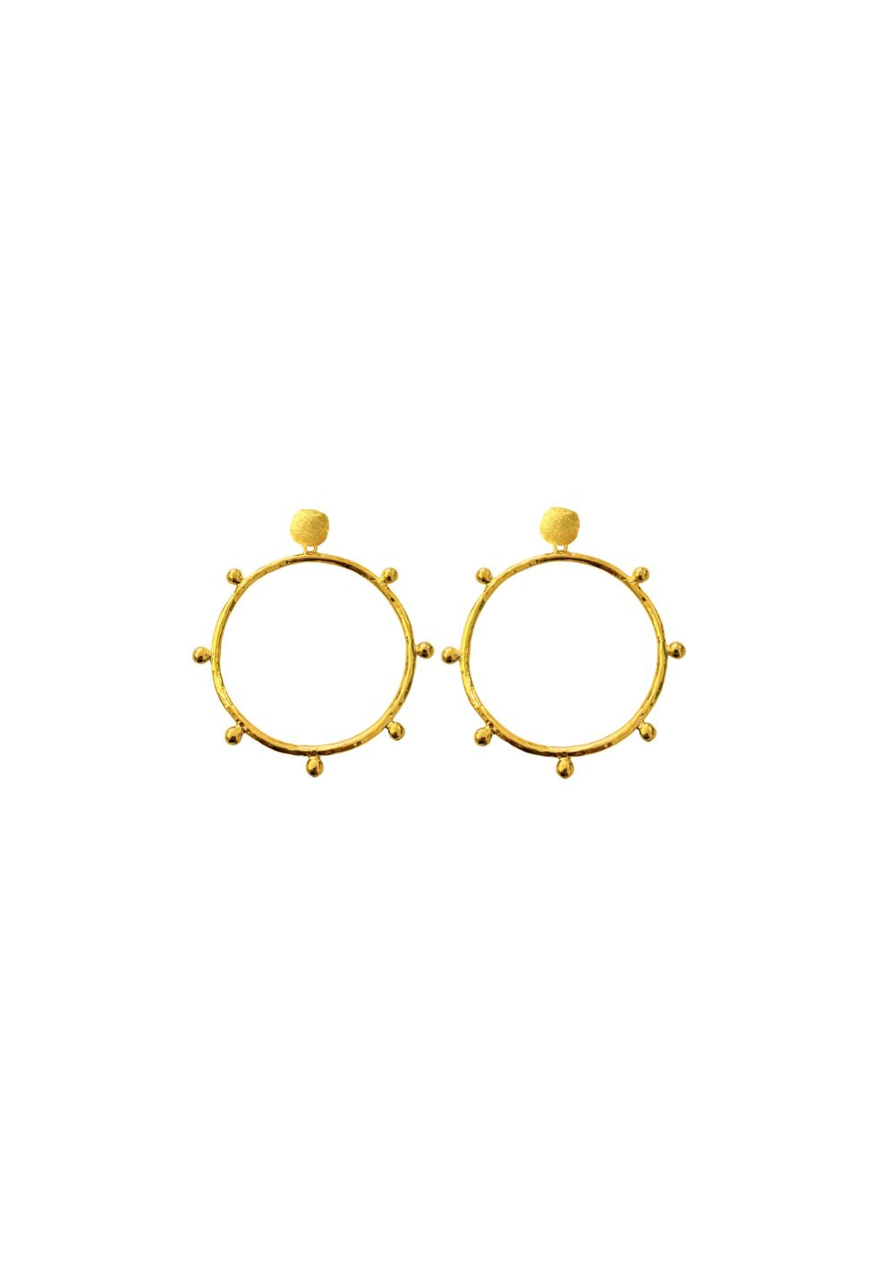 Third Wheel Hoop Earrings Gold