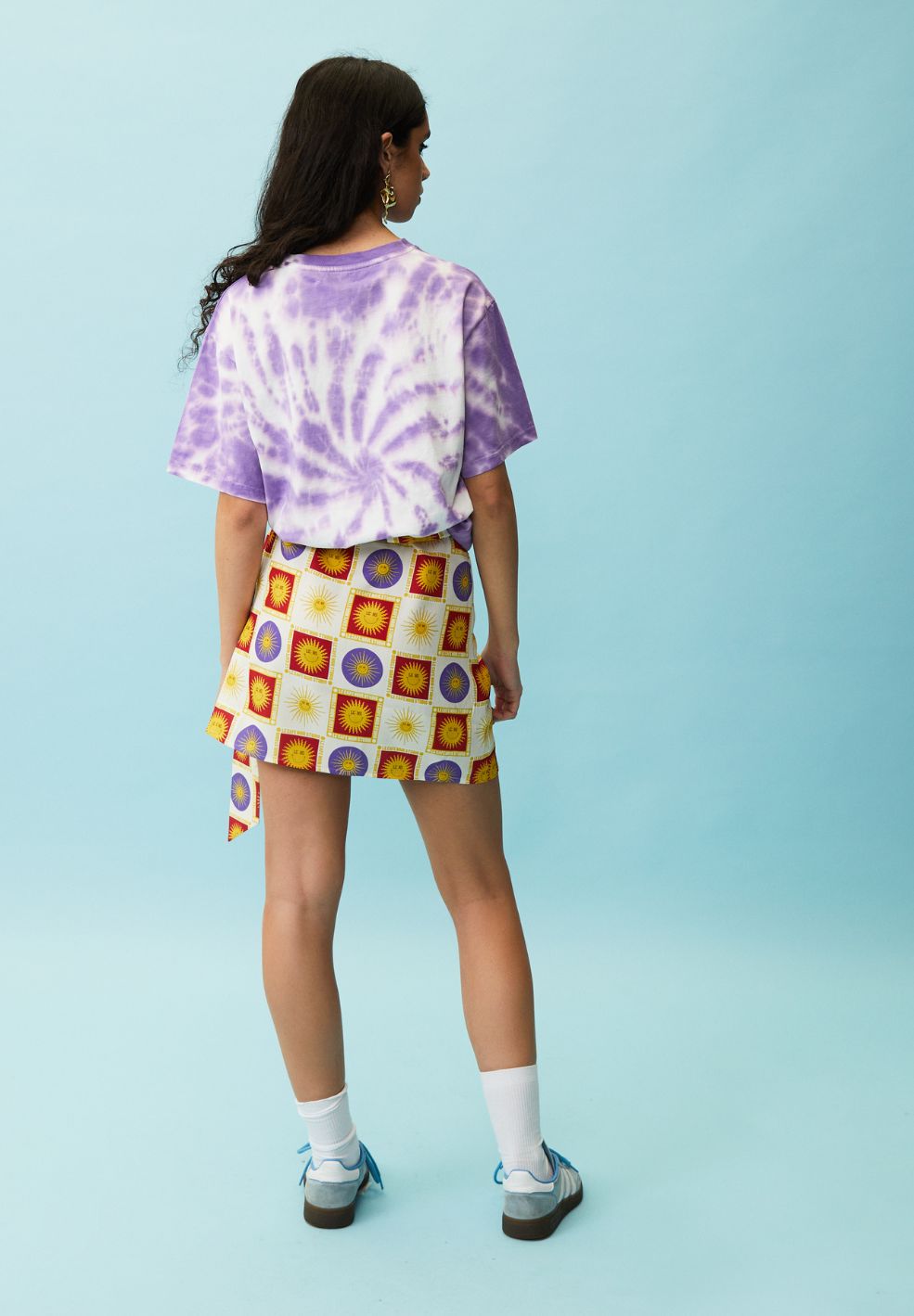 All Over Print Wrap Mini Skirt