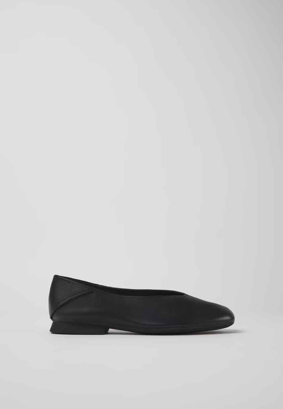 Casi Myra Black Leather Ballerina-Shoes- by Camper- Verse Amsterdam