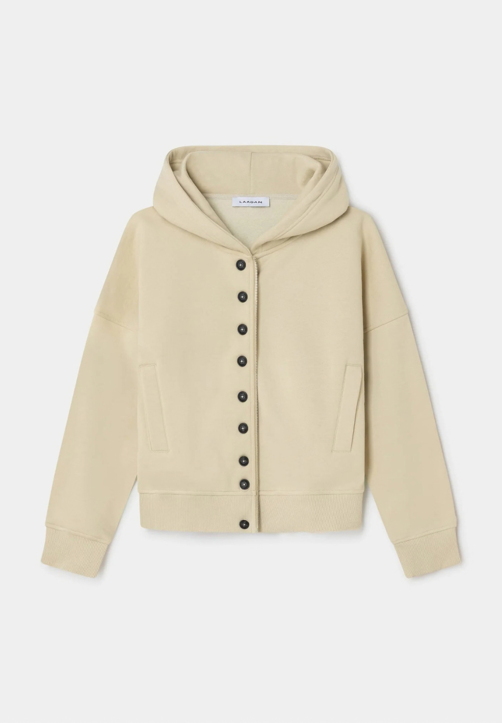 Chiara Ecru Zipper Sweatshirt