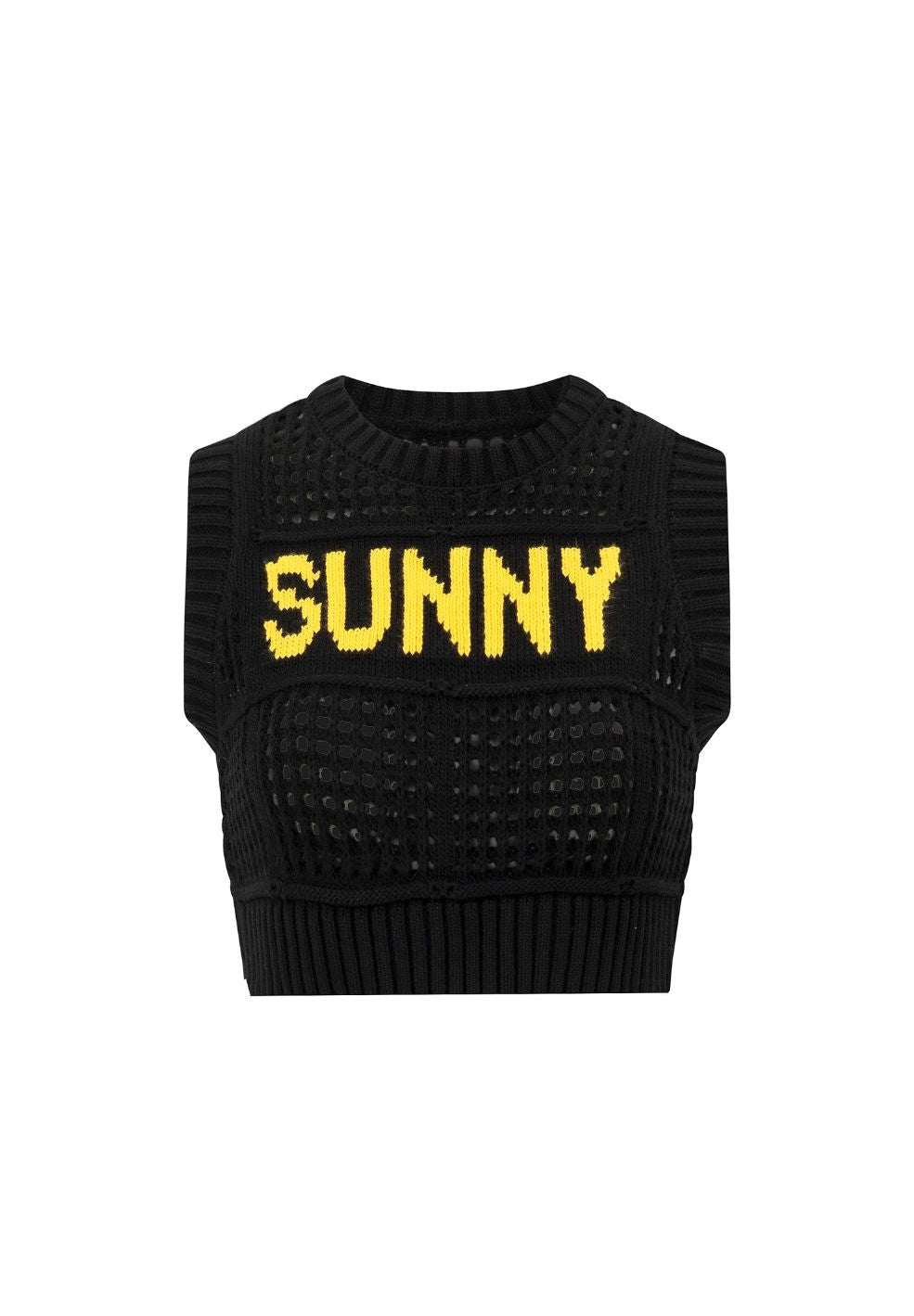 Sunny Crochet Top Black
