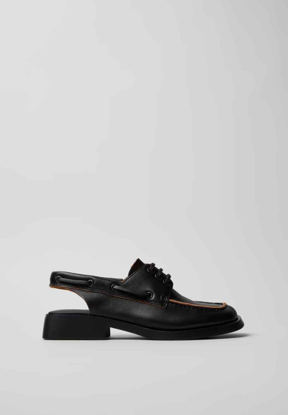 Dana Black Leather Sandal Mocassin-Shoes- by Camper- Verse Amsterdam