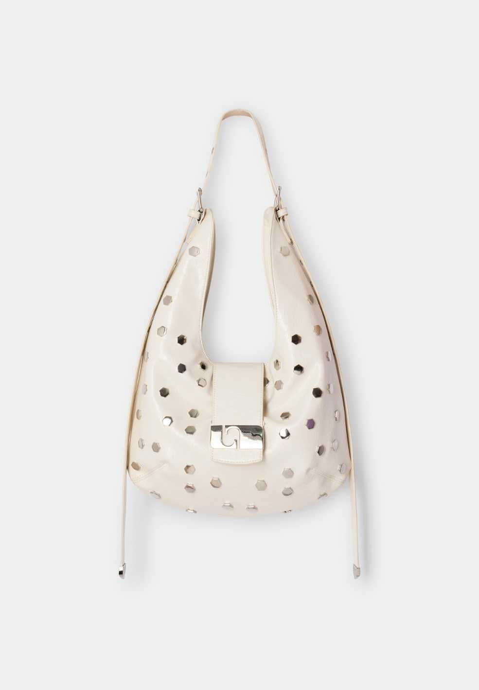 Vixen Ecru Studs Bag