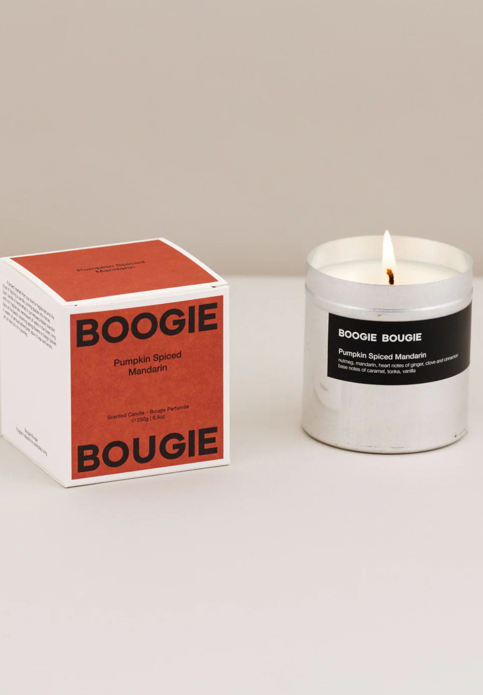 Pumpkin Spiced Mandarin Scented Candle 285gm-Candles- by Boogie Bougie- Verse Amsterdam