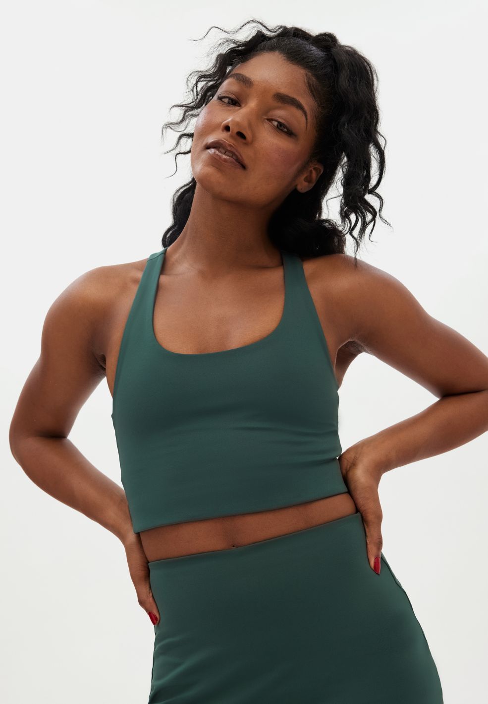 Paloma Bra Moss Green-Sportswear- by Girlfriend Collective- Verse Amsterdam