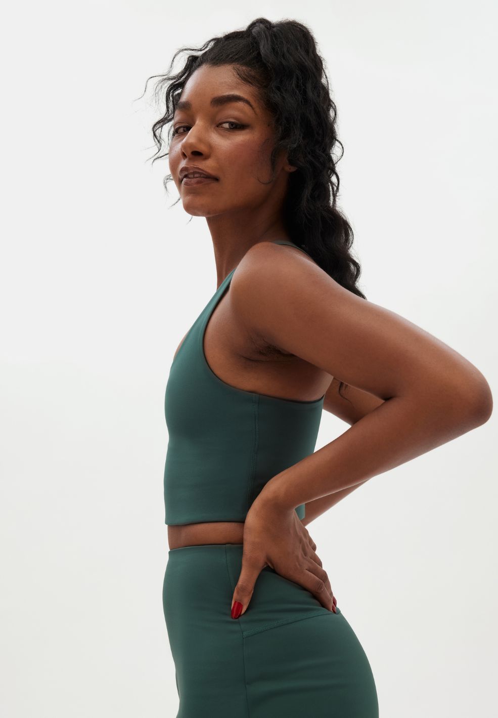 Paloma Bra Moss Green-Sportswear- by Girlfriend Collective- Verse Amsterdam
