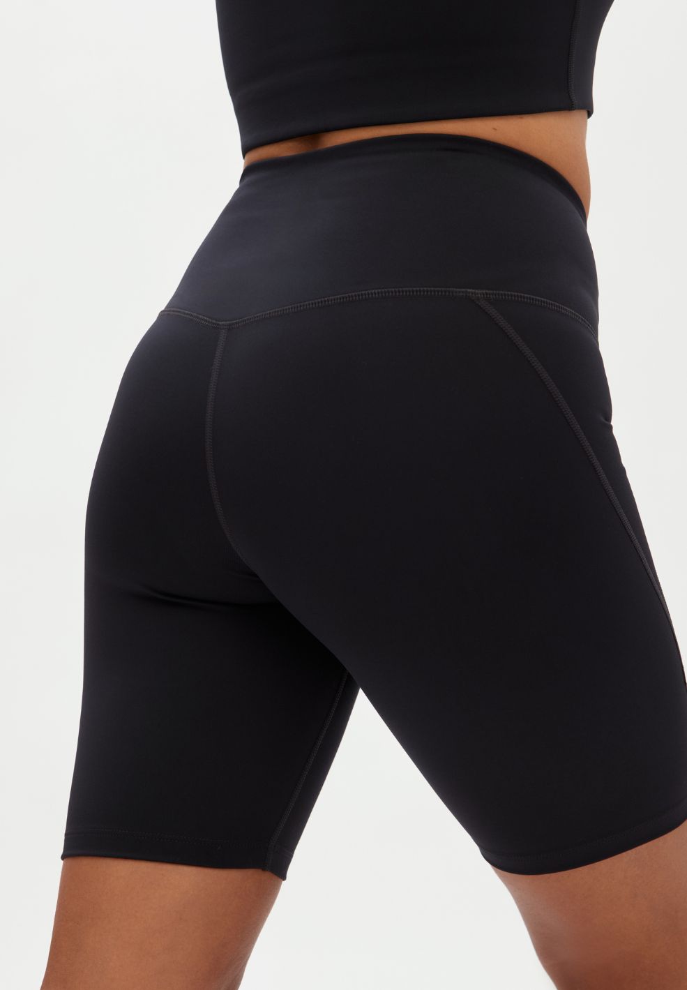 Compressive High Rise Bike Shorts Black