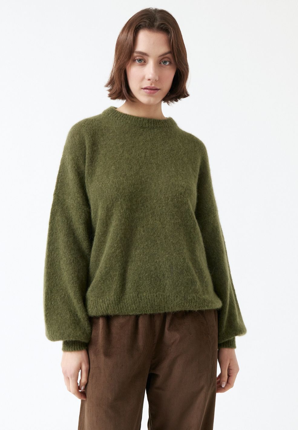 Galeta Round Neck Sweater Dark Green-Knitwear- by AMT- Verse Amsterdam