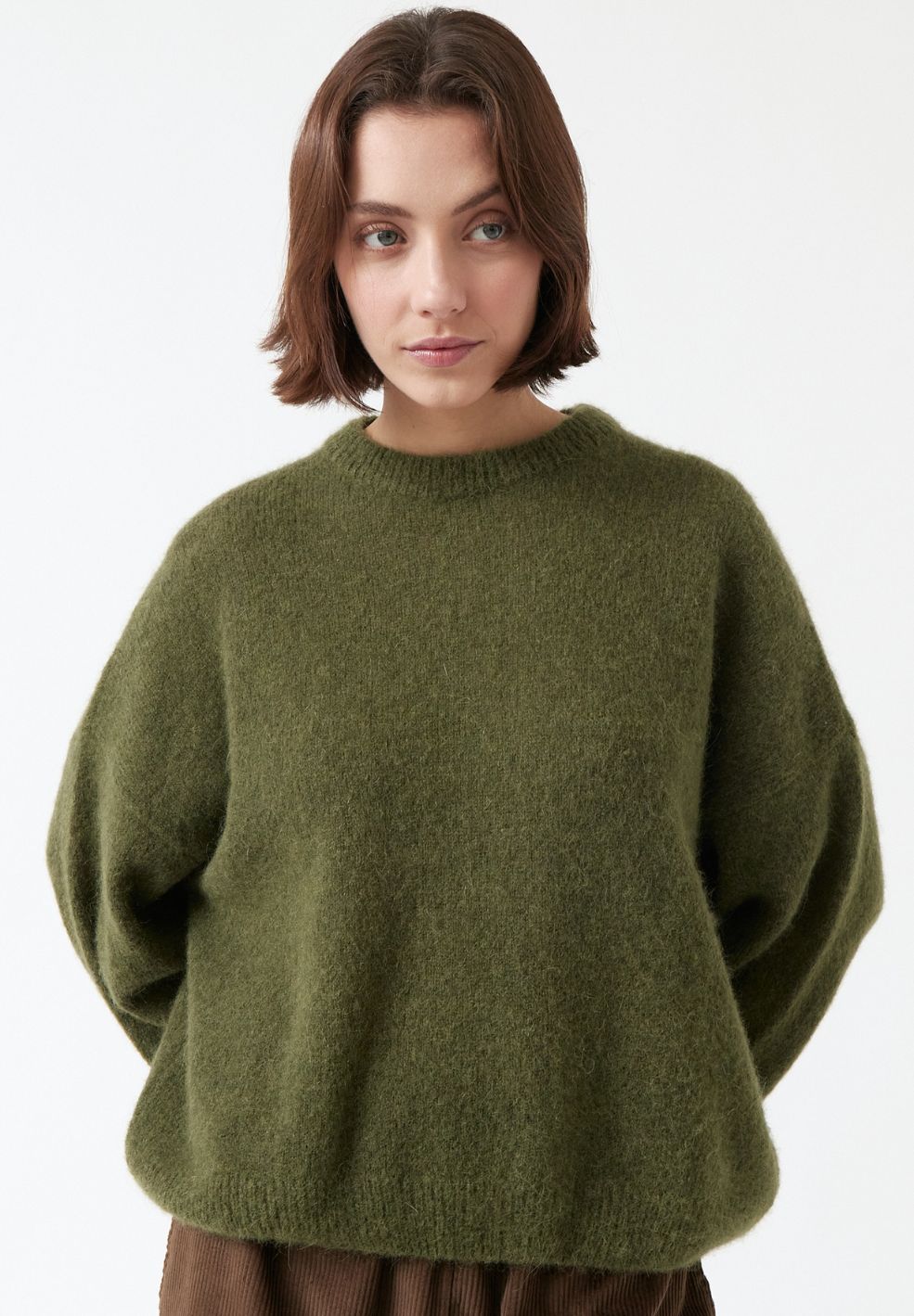 Galeta Round Neck Sweater Dark Green-Knitwear- by AMT- Verse Amsterdam