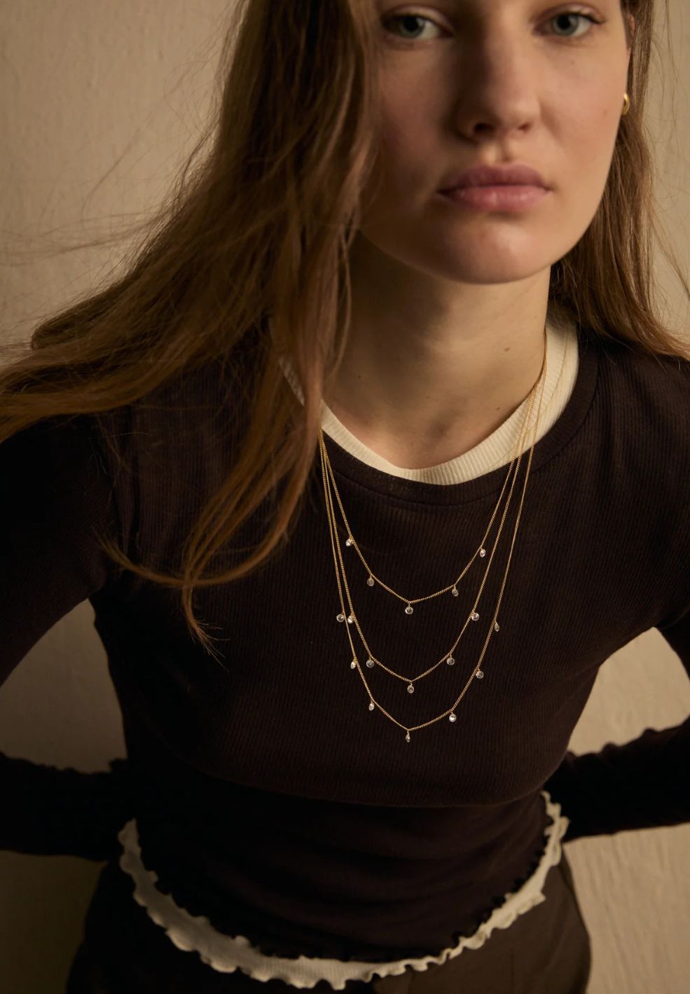 Liana Necklace Gold-Jewellery- by Moncollier- Verse Amsterdam