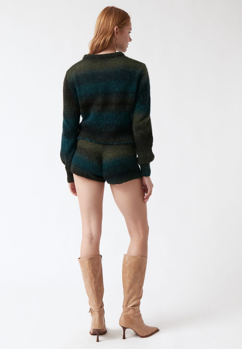 Jade Cardigan Green Gradient-Knitwear- by AMT- Verse Amsterdam