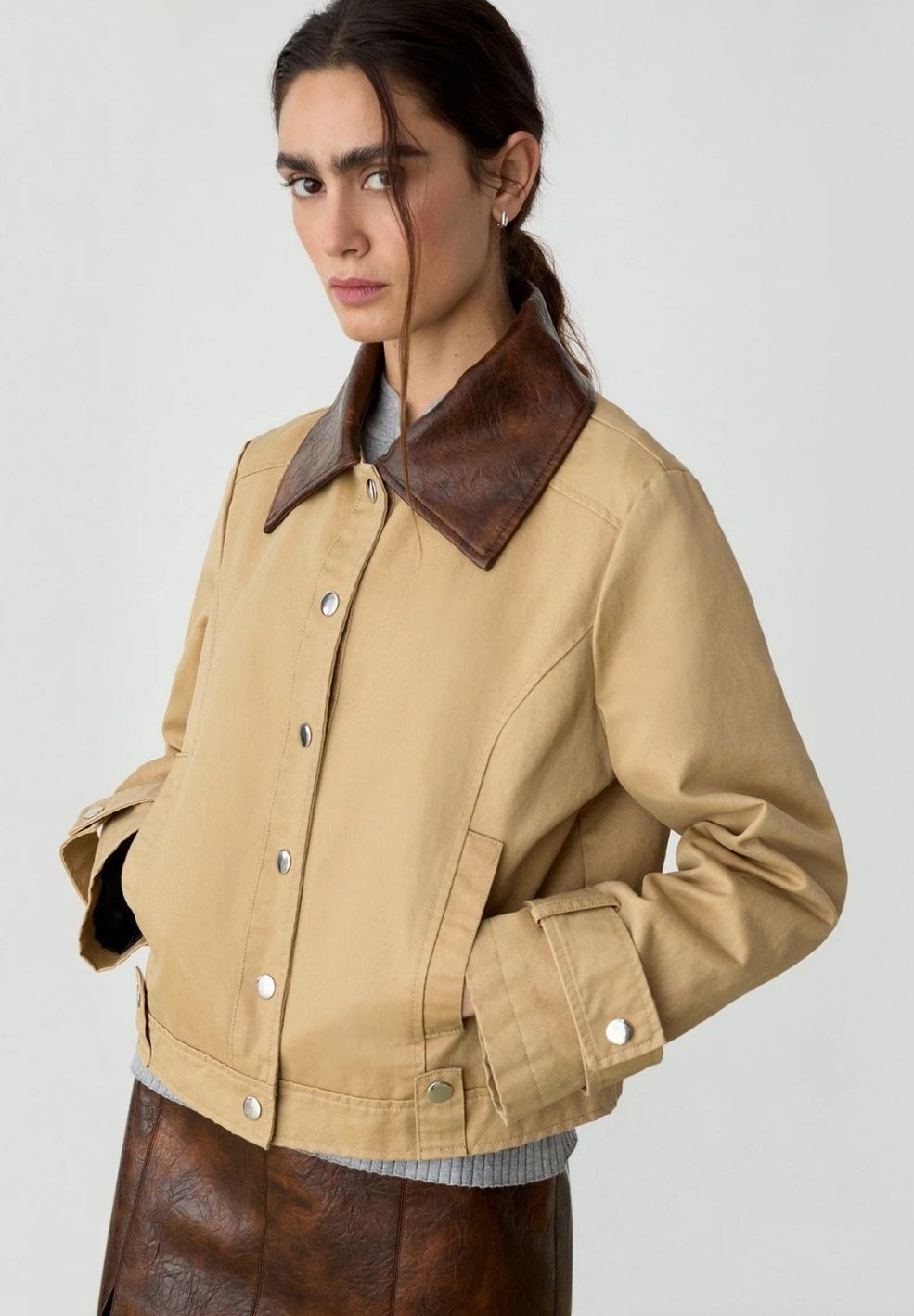 Braidy Beige Jacket - Laagam - Shop Online – Verse
