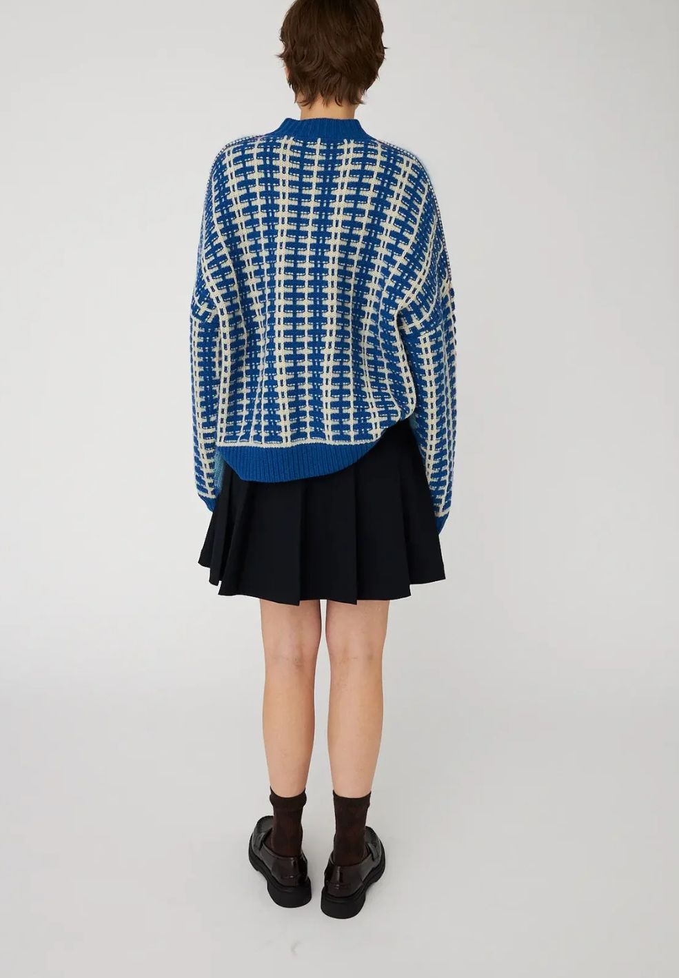 Blue Striped Cardigan In Wool Mix-Knitwear- by Stella Nova- Verse Amsterdam