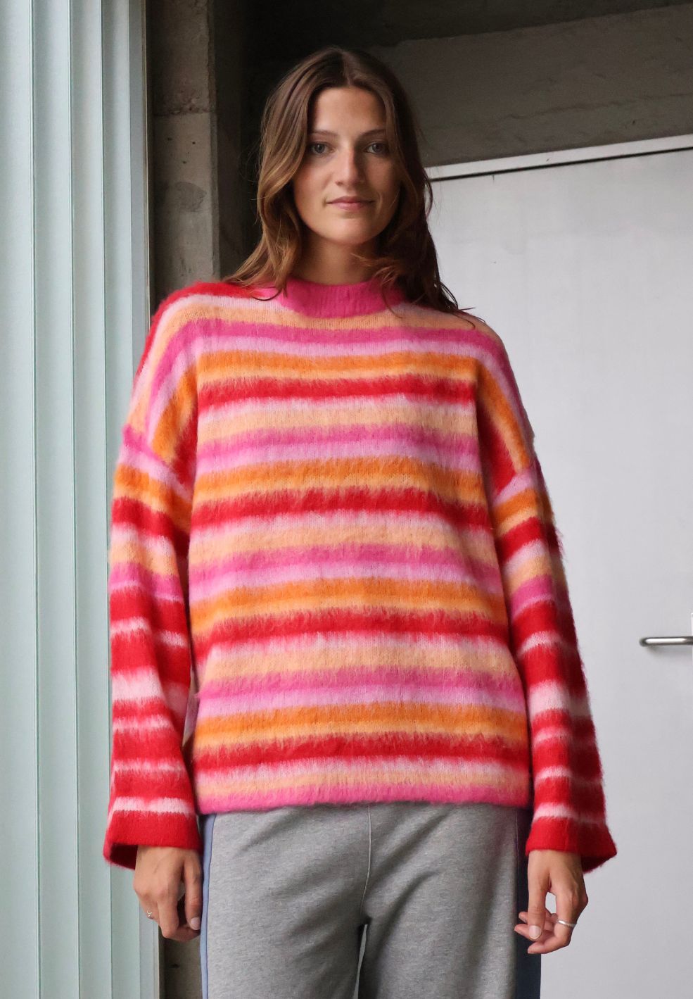 Fuzzy Sweater Sole (Pink / Orange )