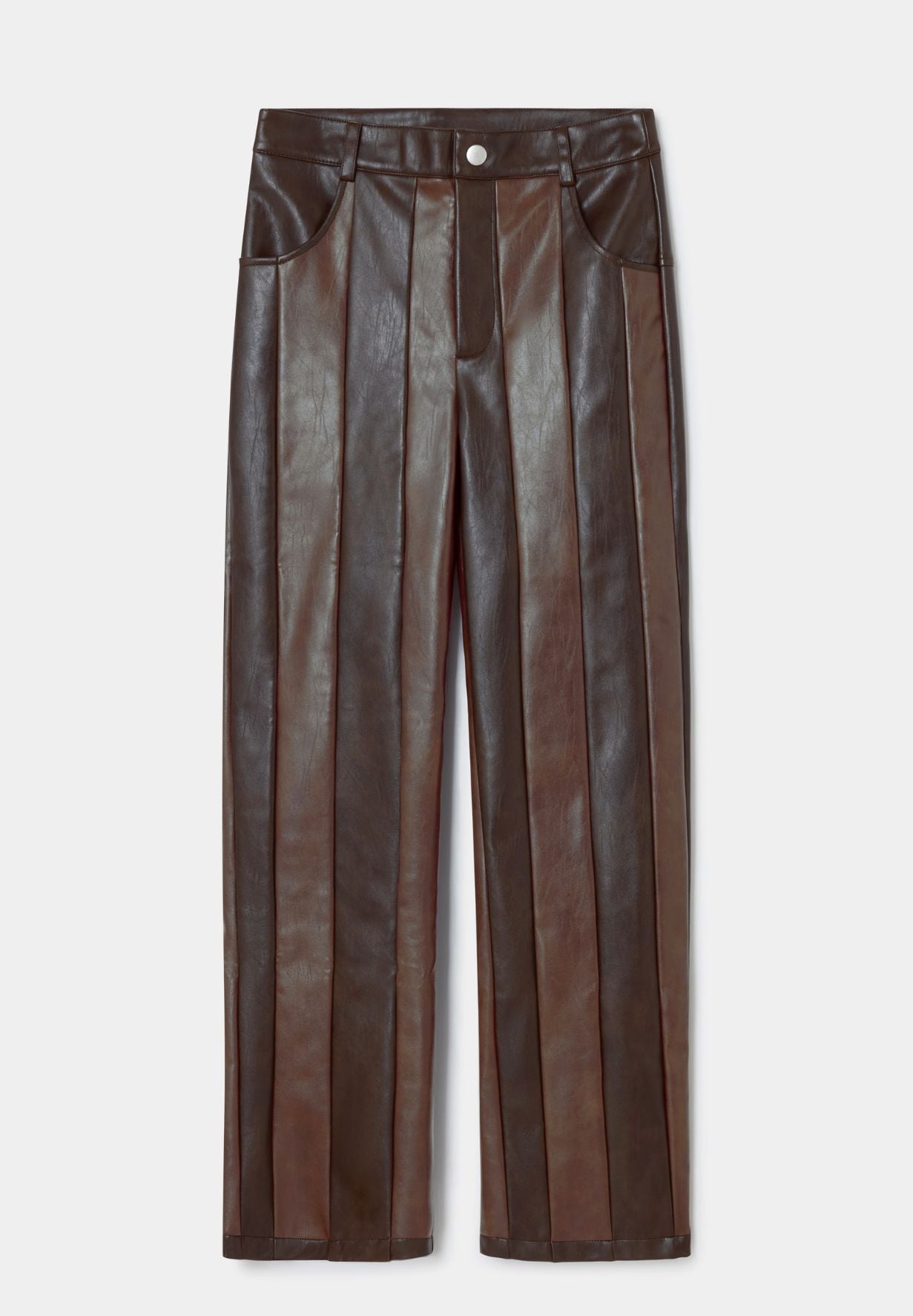 Maia Brown Faux Leather Pants-Pants- by Laagam- Verse Amsterdam