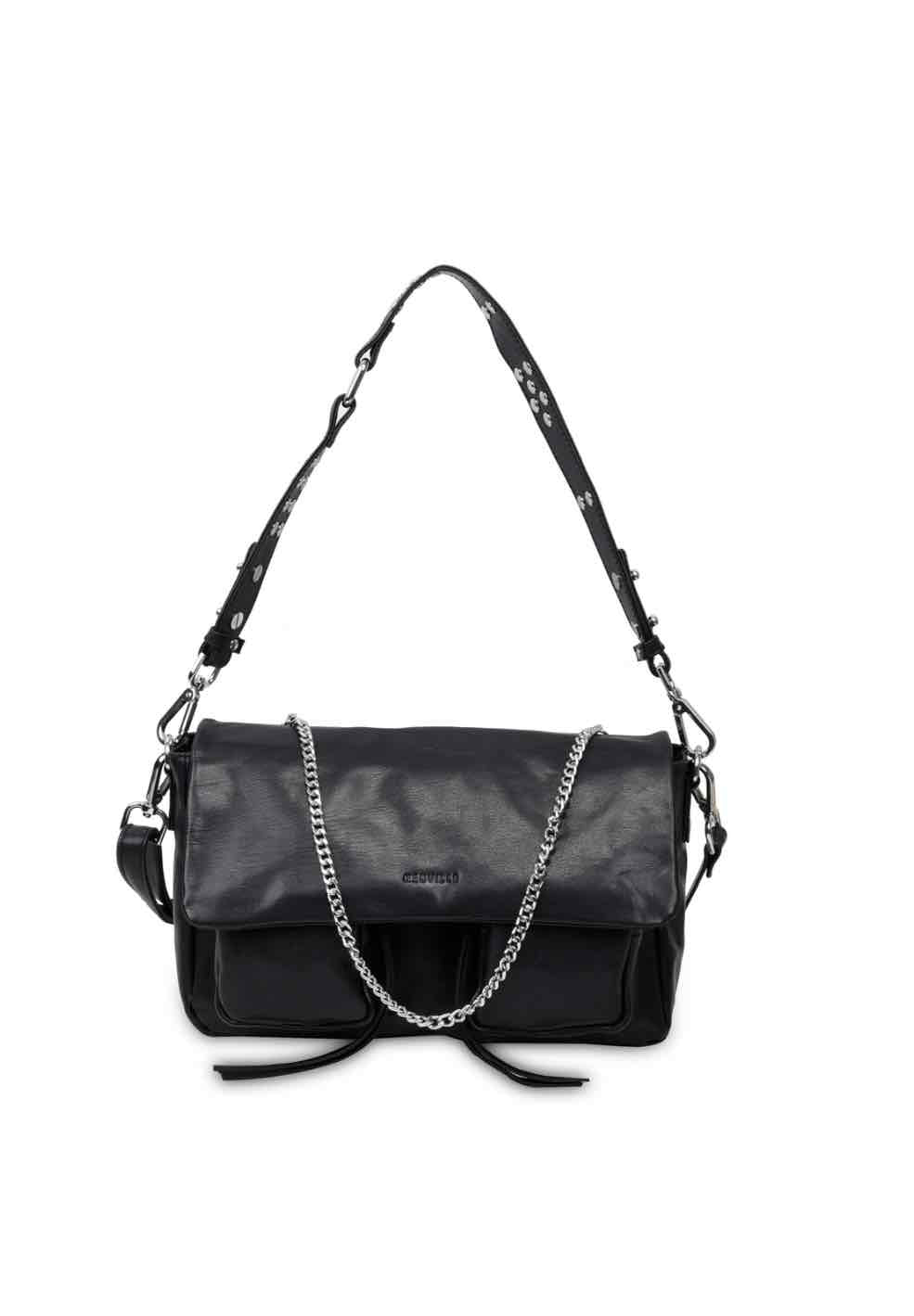 Max Black Crossbody Silver