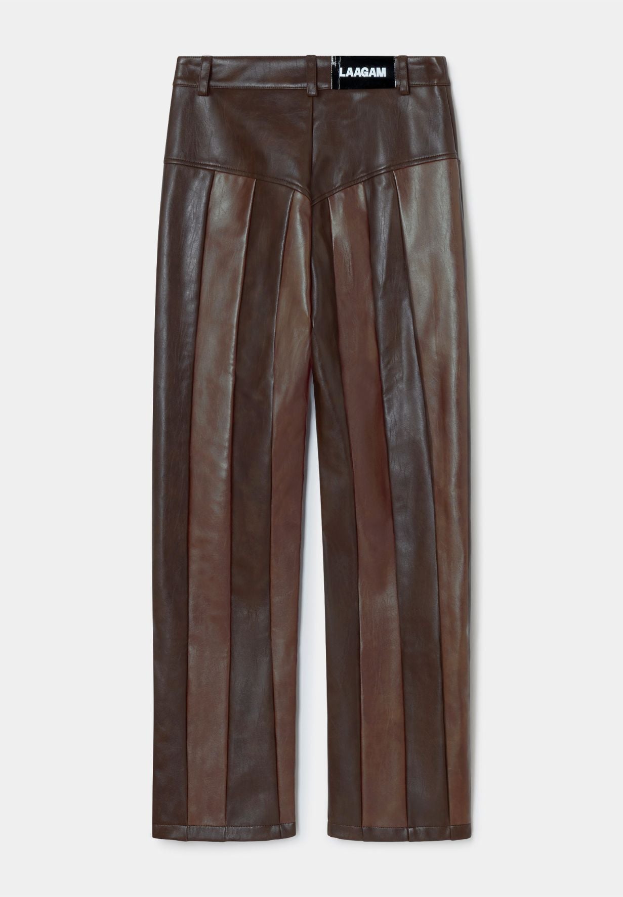 Maia Brown Faux Leather Pants-Pants- by Laagam- Verse Amsterdam