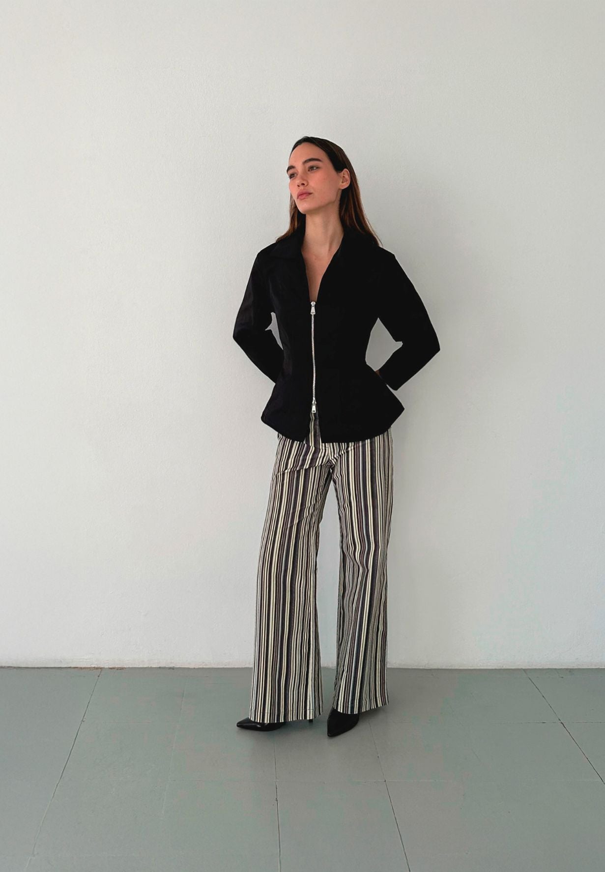Harlem Black Zippered Shirt-Tops- by Laagam- Verse Amsterdam