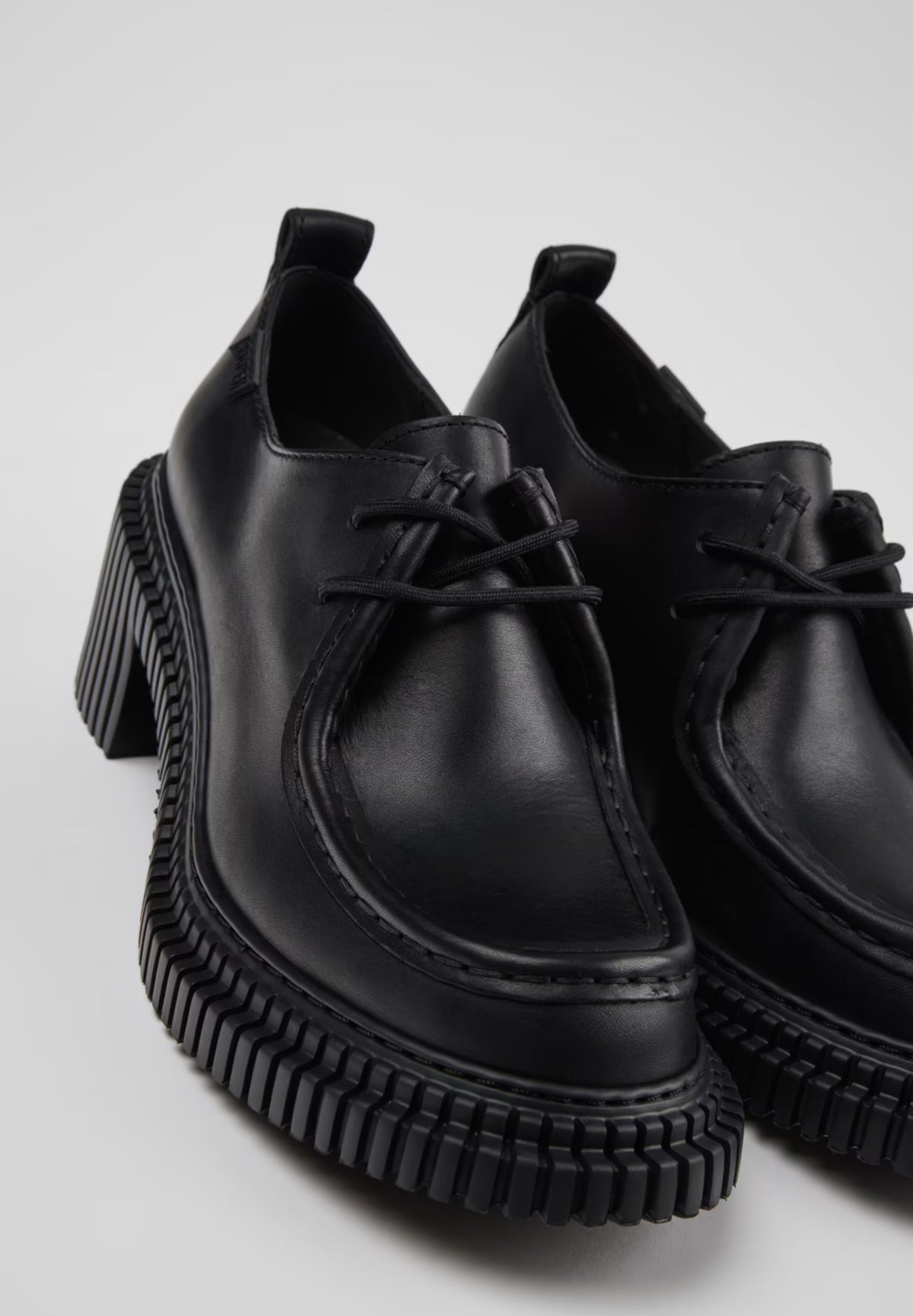 Pix London Black Heeled Loafers