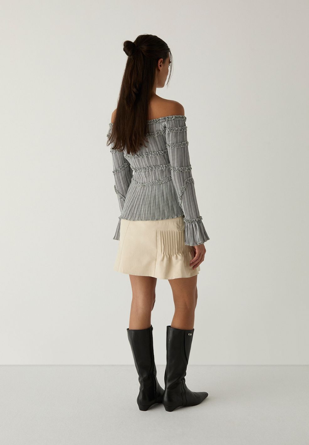 Petra Squared Texture Blouse