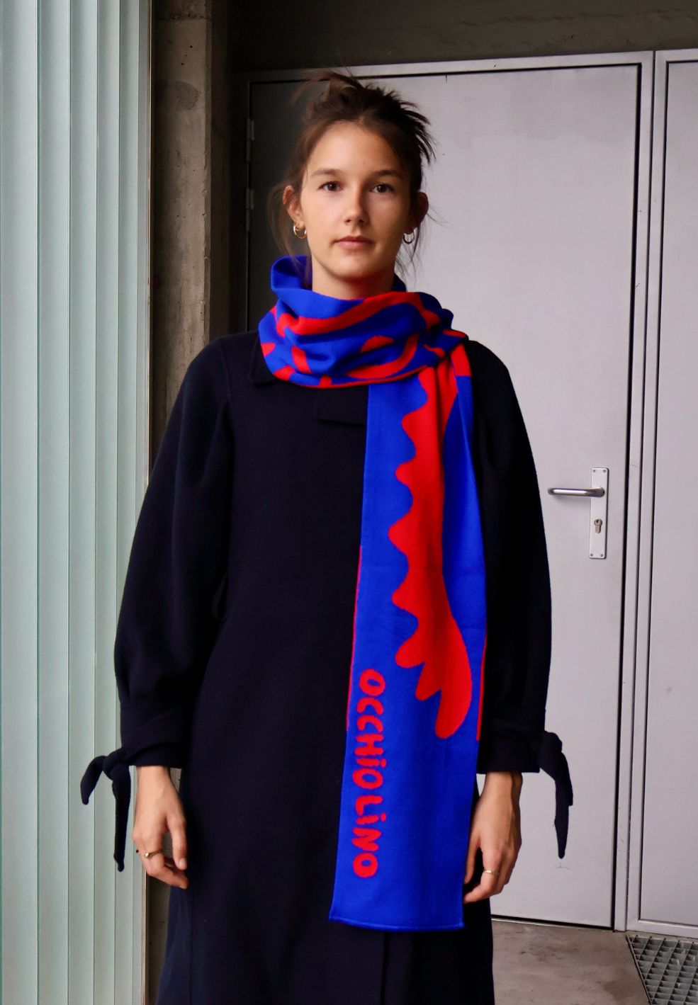 Occhiolino Scarf Small Blue/Red