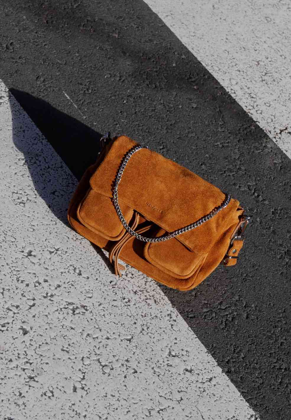 Maxke Tan Suede Leather Bag