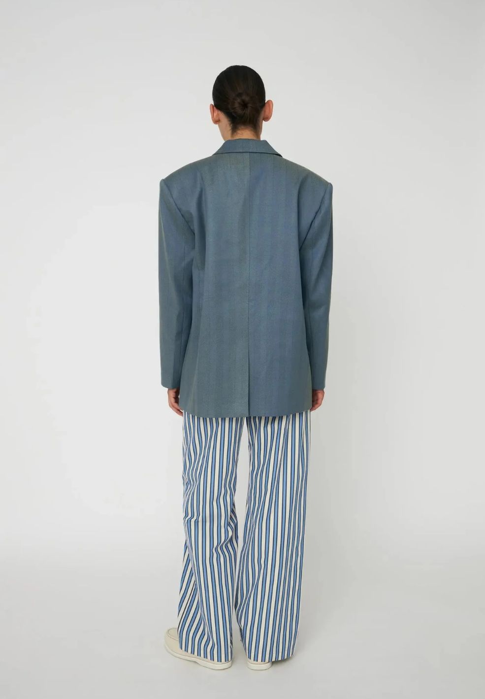 Herringbone Blazer Aqua Green