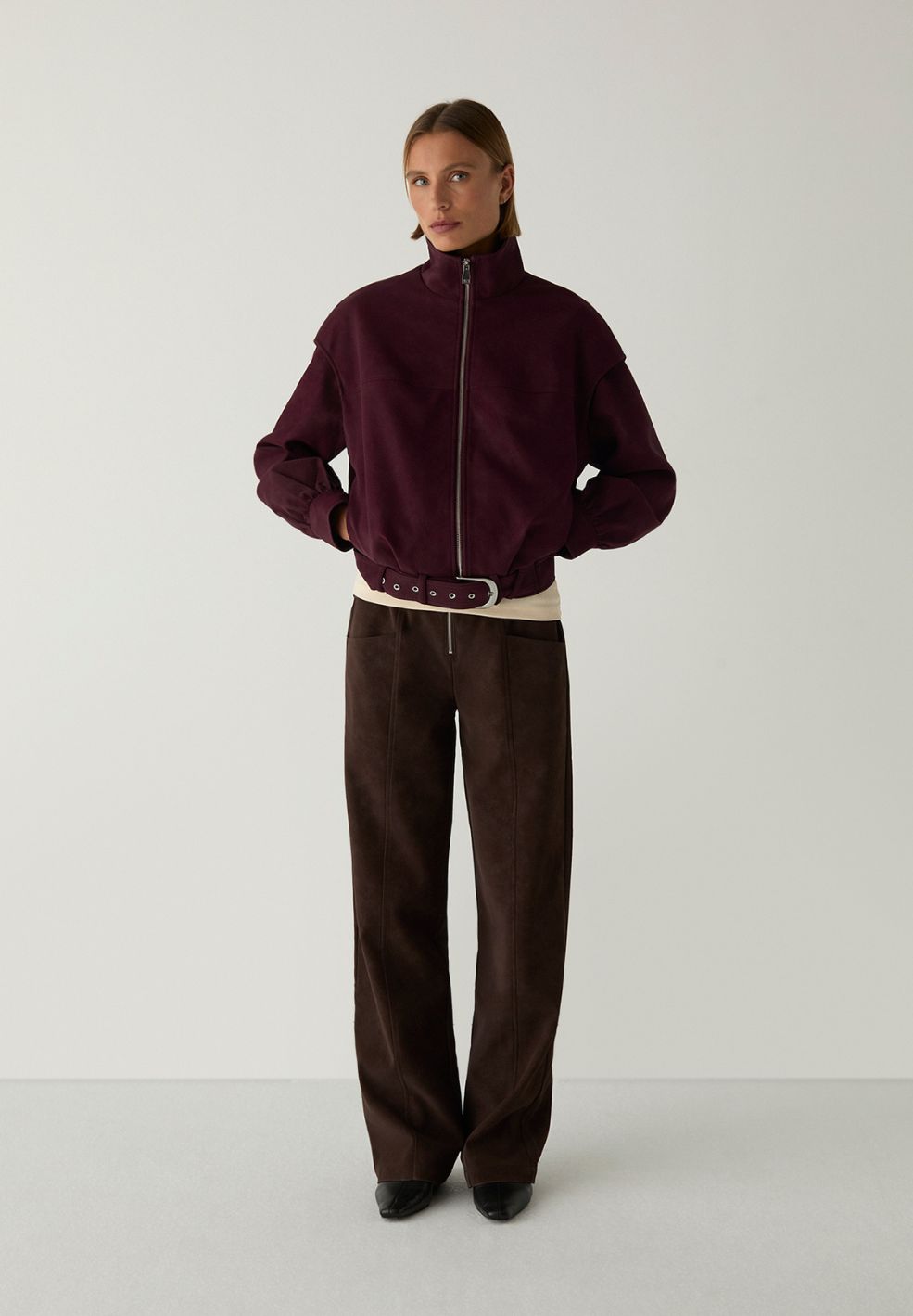 Signy Burgundy Bomber Jacket