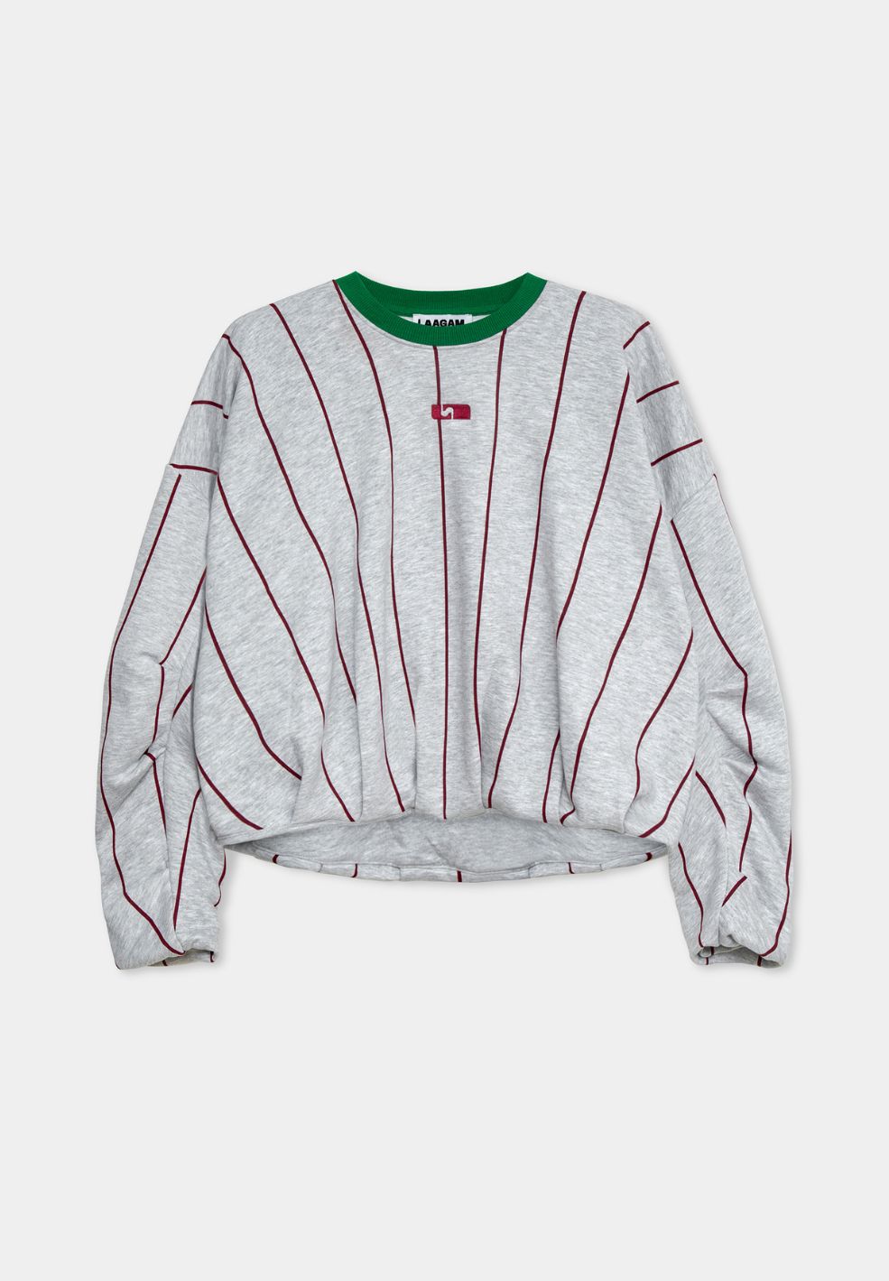 Kelly Sweatshirt Grey / Green Stripes