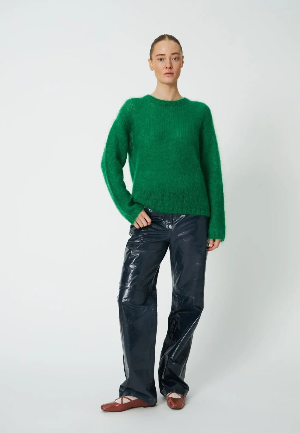 Luxury Mohair Sweater Green Flash
