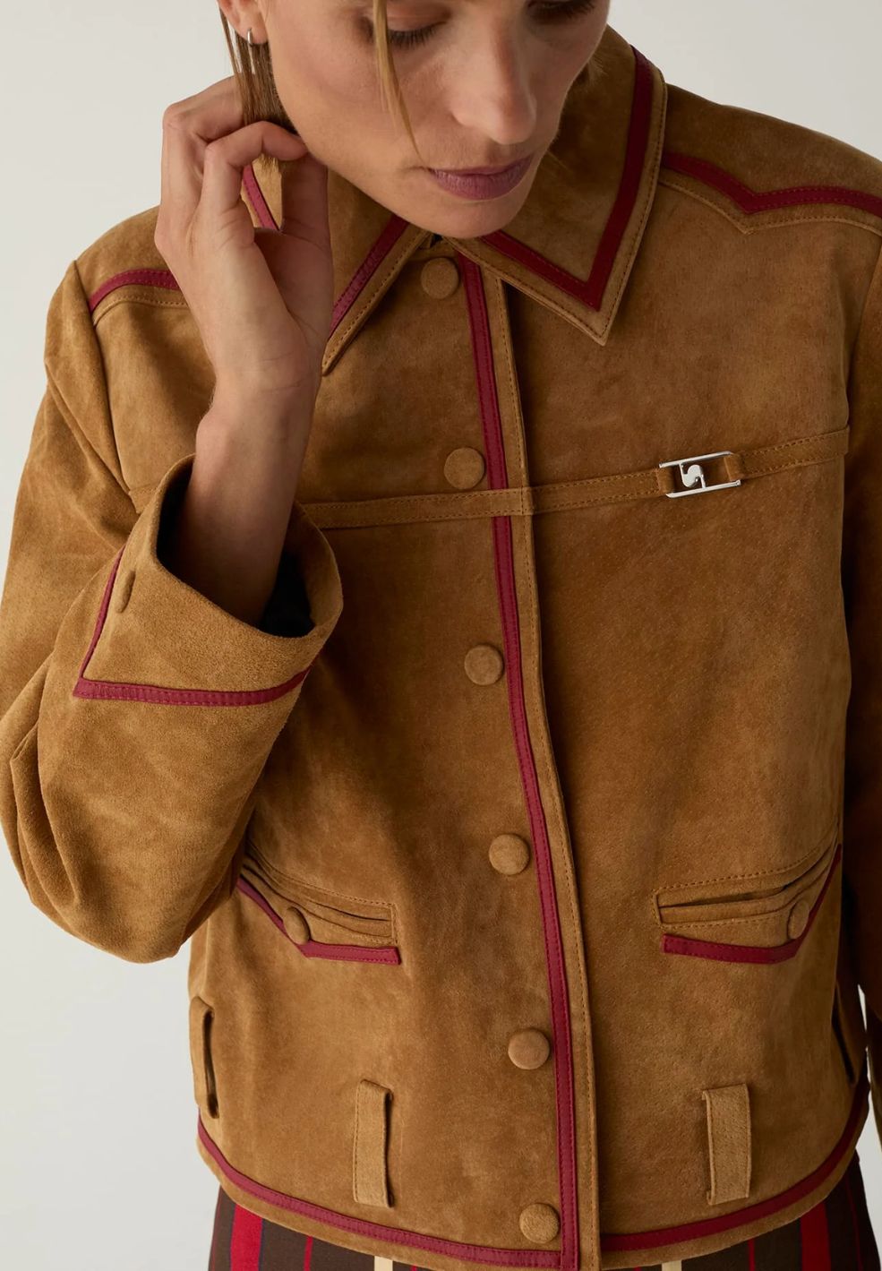 Aveline Real Suede Camel Jacket