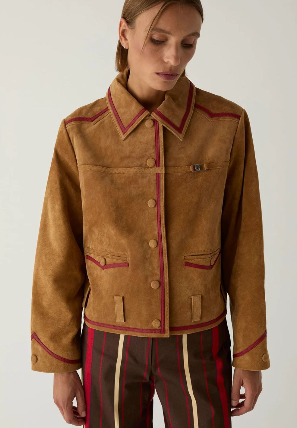 Aveline Real Suede Camel Jacket