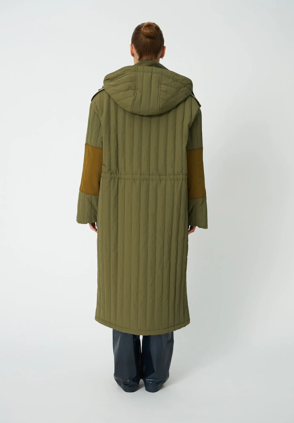 Quilted Parka Coat Army Green