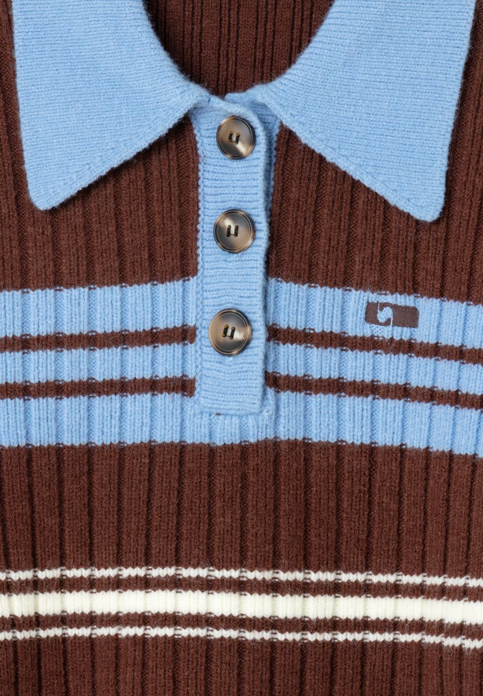 Graz Striped Polo Knit-Knitwear- by Laagam- Verse Amsterdam