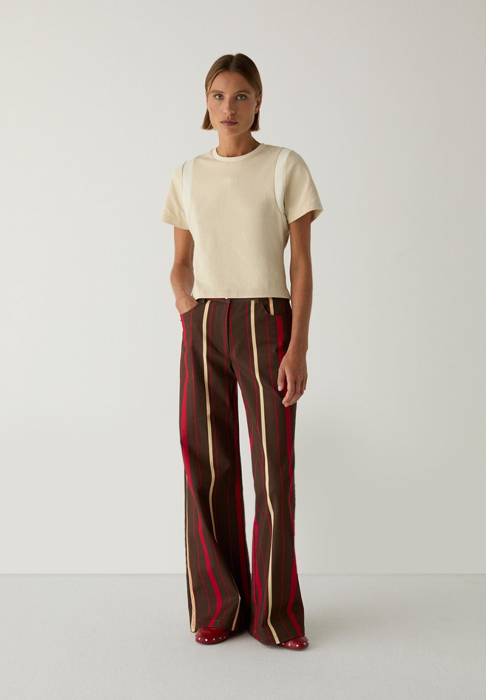 Lumea Ecru Cotton T Shirt
