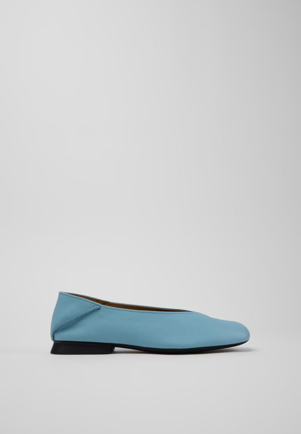 Casi Myra Blue Leather Ballerina
