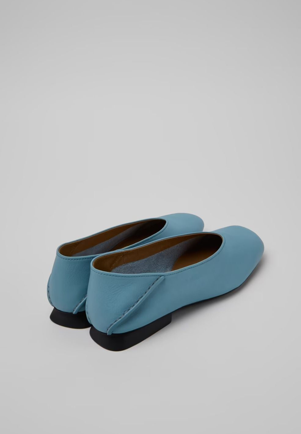 Casi Myra Blue Leather Ballerina