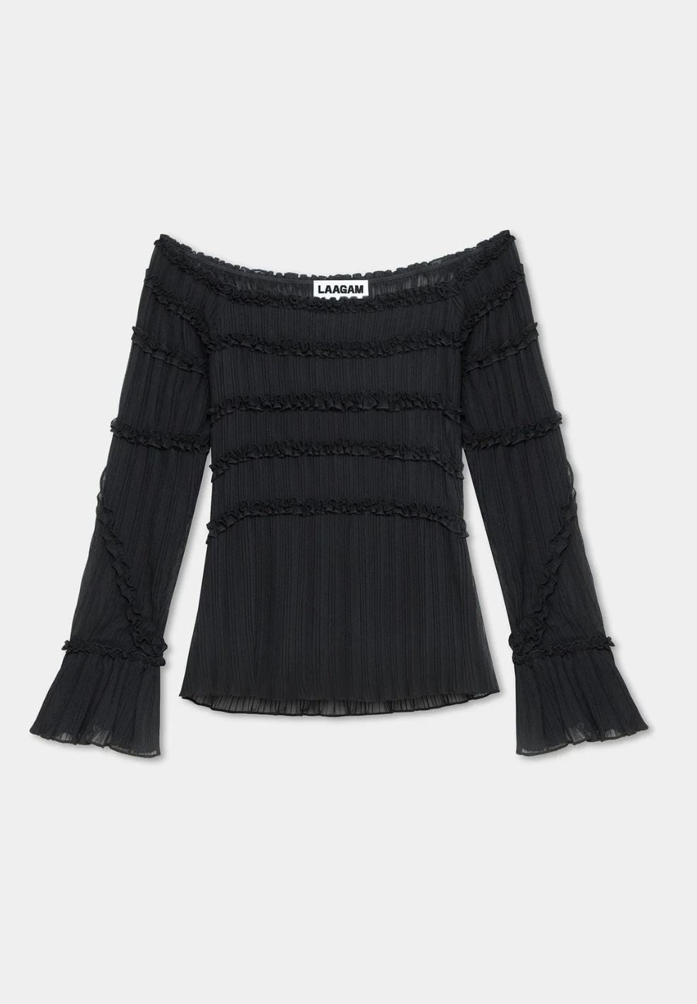 Petra Ruched Black Top