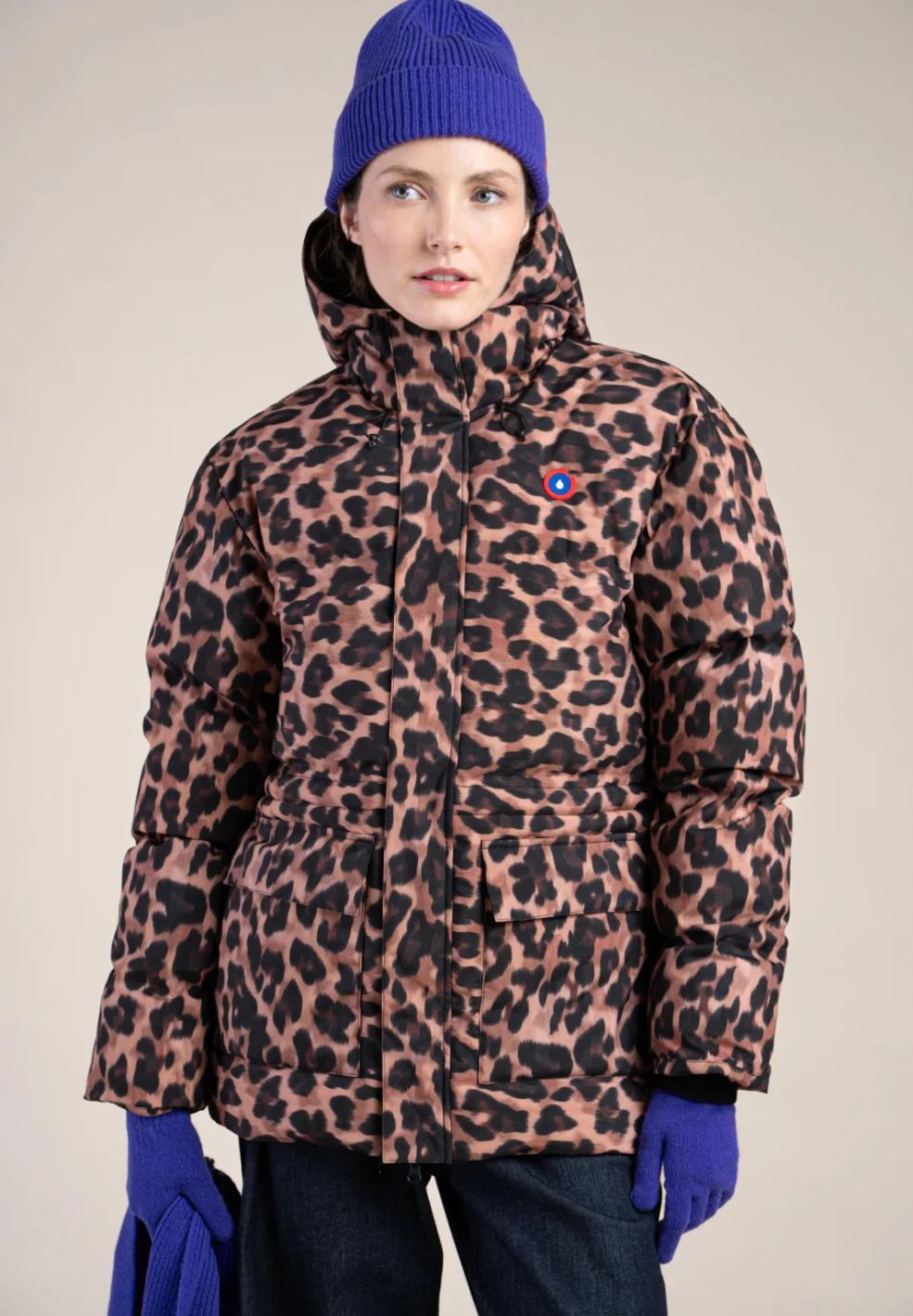 Victoire Waterproof Down Jacket Leopard