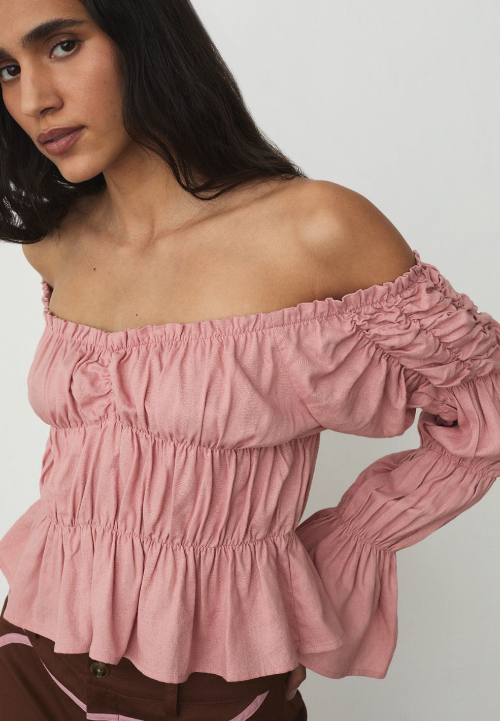Sadie Pink Ruched Top