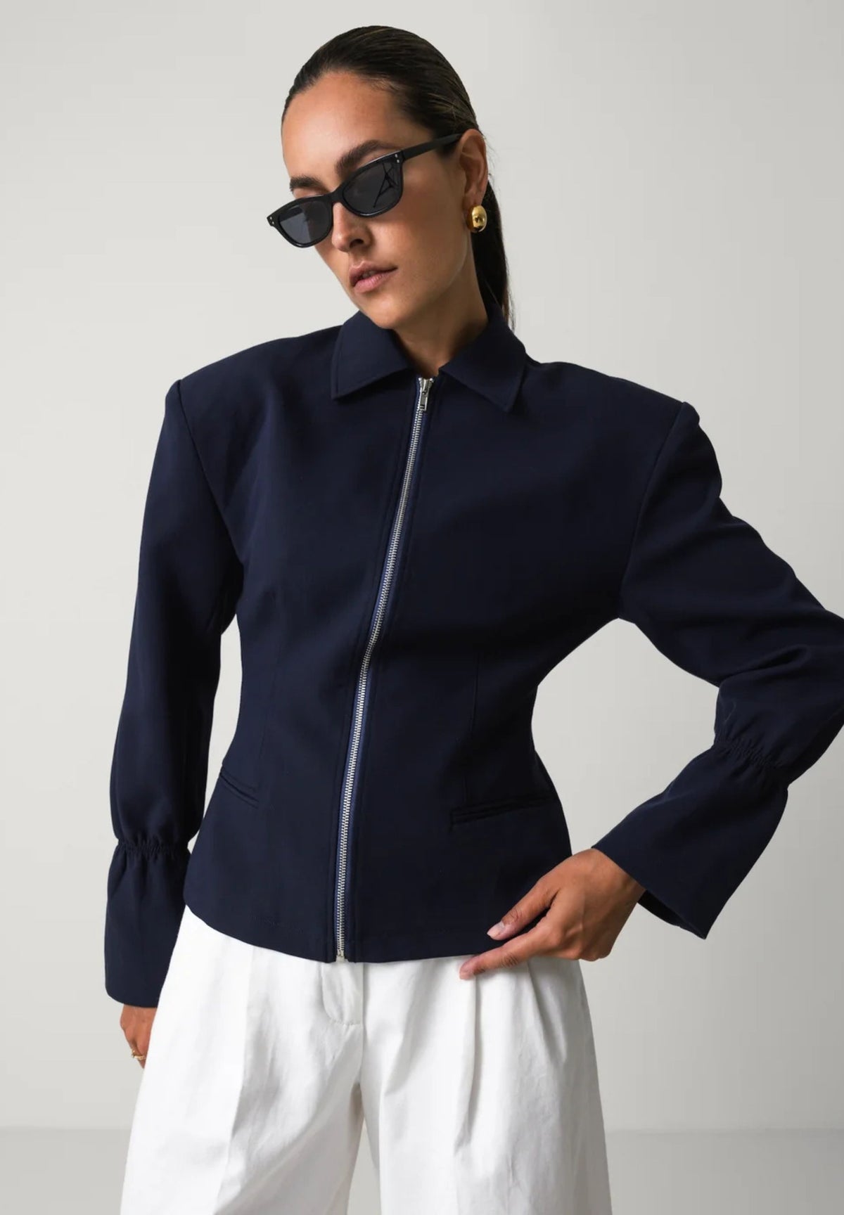 The Zipper Jacket Navy