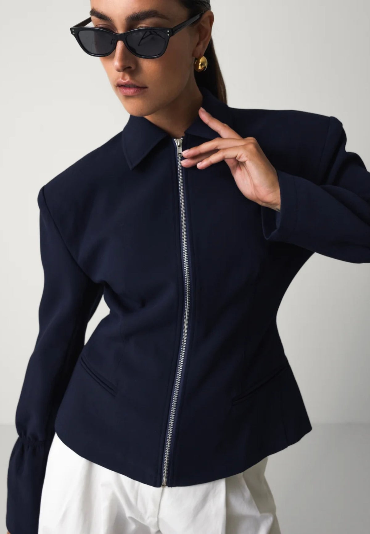 The Zipper Jacket Navy